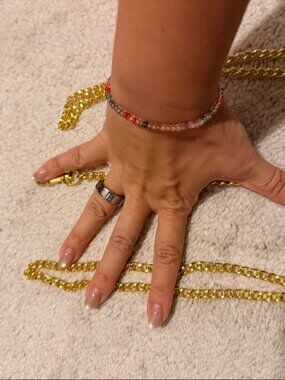 Set of 3 Gold Chain Purse Straps — Short Replacement Chains, Swivel Snap Clasps